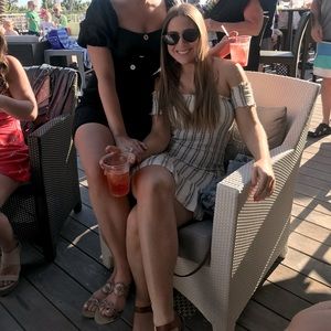 Off the shoulder mini dress!